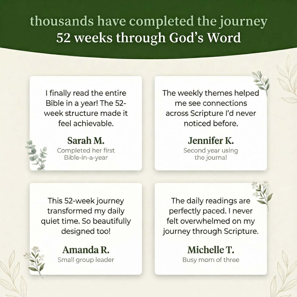 The Bible In A Year: A 52-Week Journey for women